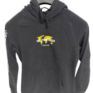 North Face National Geographic Hooded Sweatshirt Size Medium Black